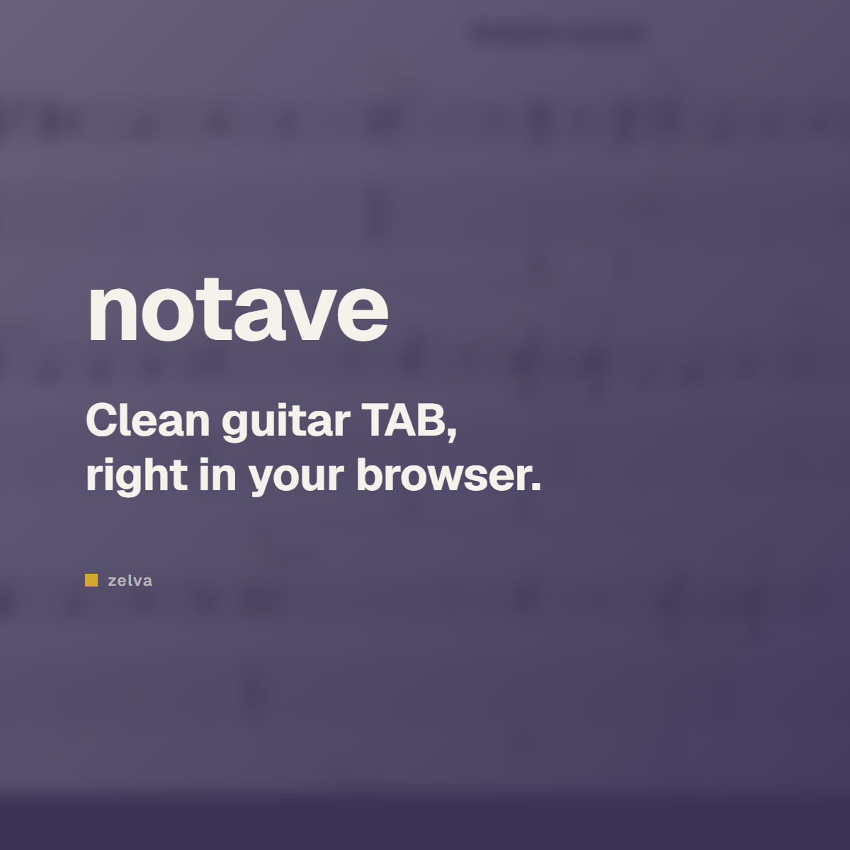 notave — clean TAB sheets, right in your browser